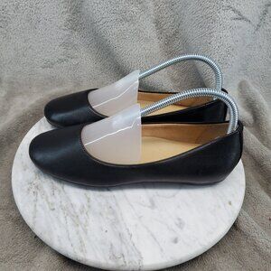 Naturalizer Shoes Womens Size 7 Narrow Black Leather Maxwell Ballet Flats